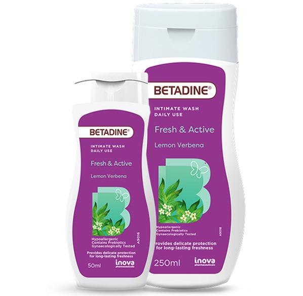 BETADINE Intimate Wash Lemon Verbena 50ml and 250ml